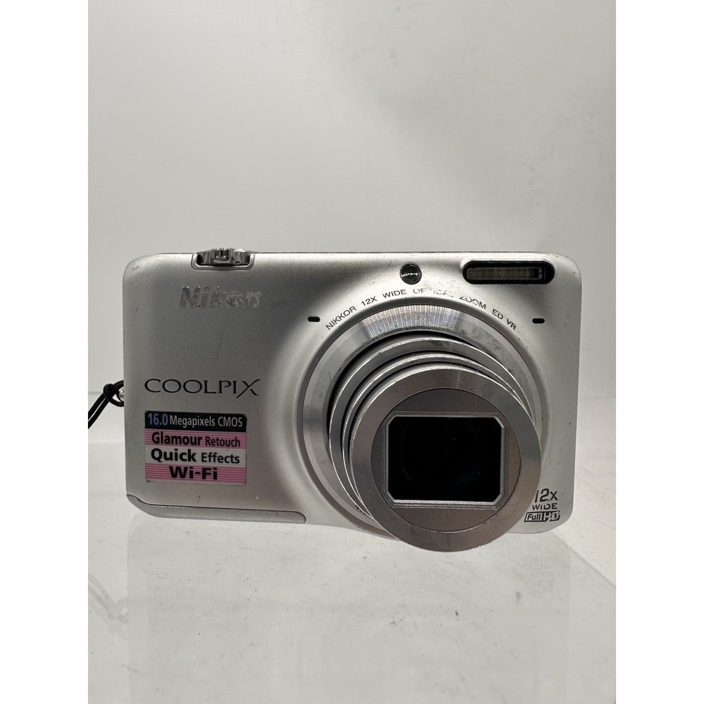 NIKON Coolpix S6500 12X Zoom Silver Digital Camera - Fair condition